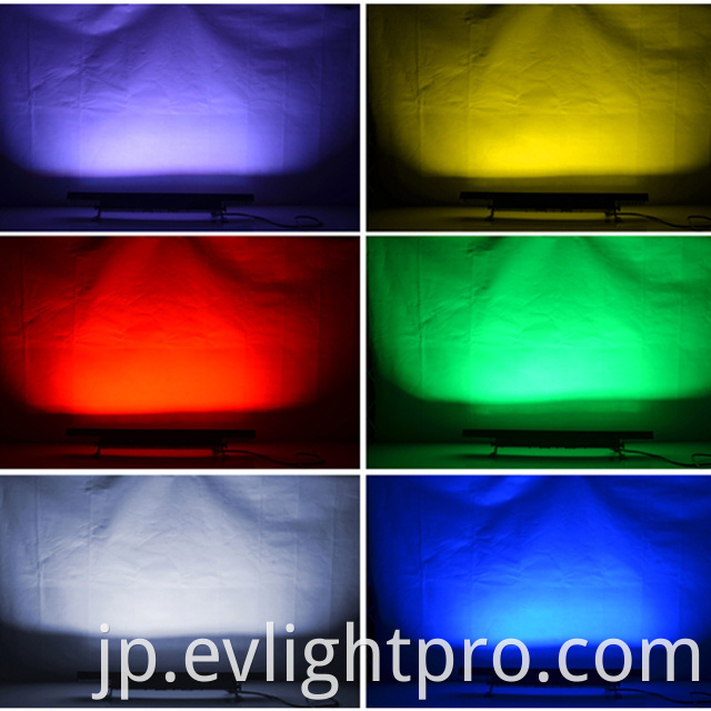 72 PCS 3W RGB硬い洗浄効果壁の洗濯機LEDバーライト広州工場